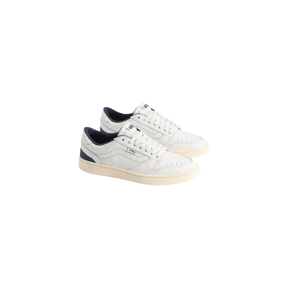 Vans — Baskets Court Low en cuir blanc homme — vue 2