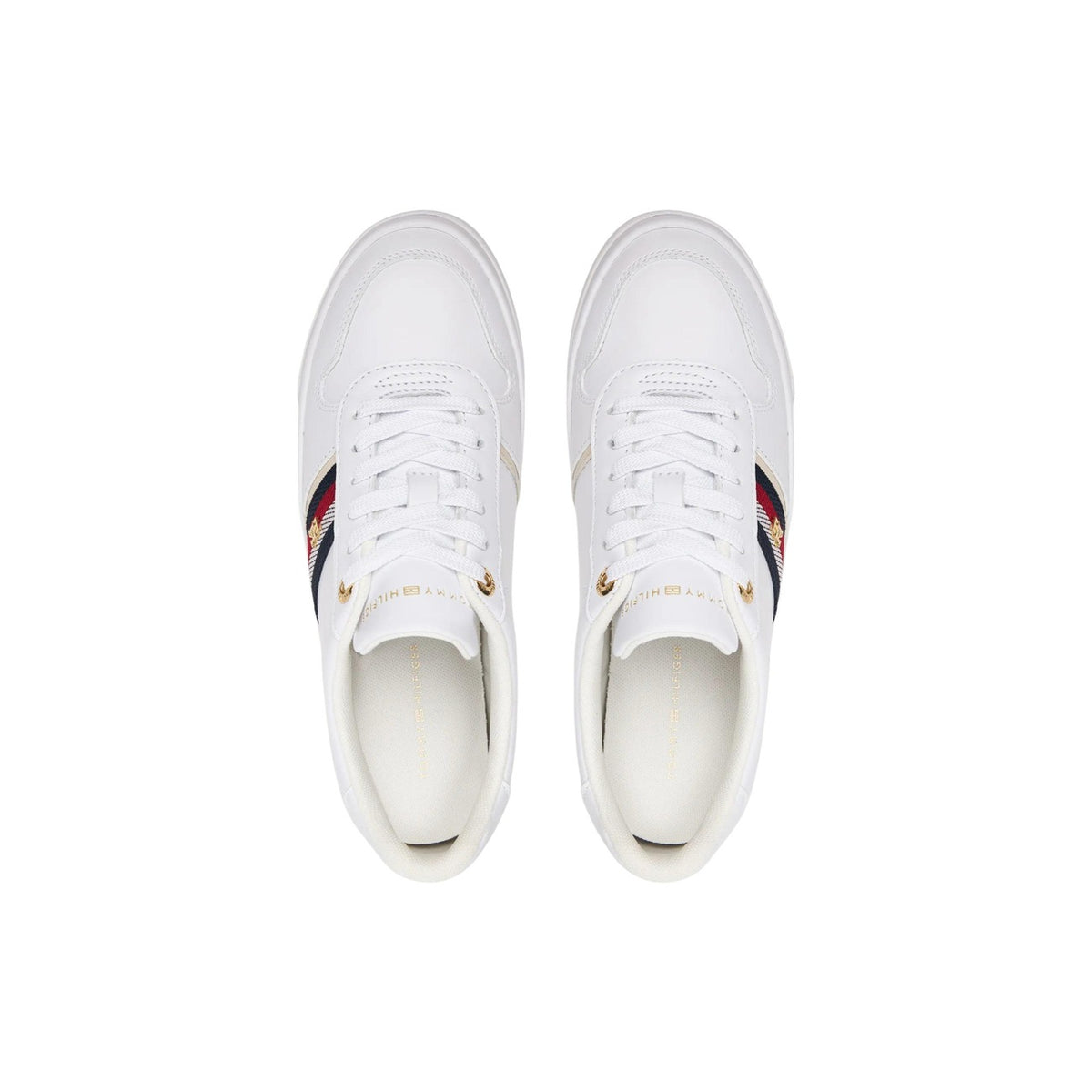 Tommy Hilfiger — Women’s white leather sneakers — view 5