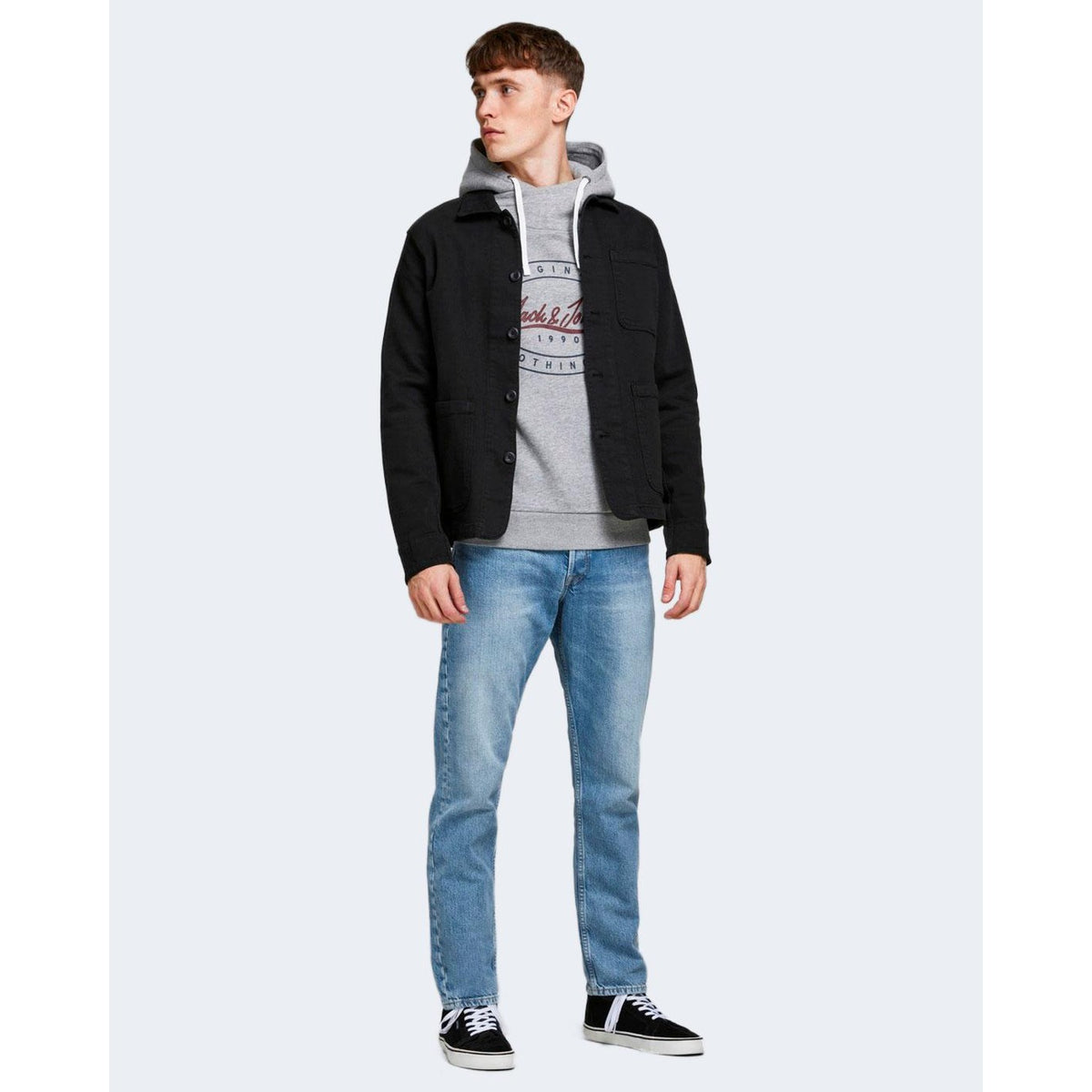 Jack & Jones — Men's blue JJICHRIS relaxed jeans — view 4