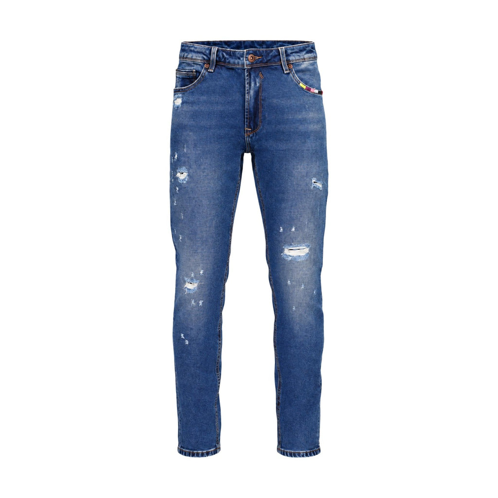 Gianni Lupo — Jean Bruce Regular Slim Fit bleu homme
