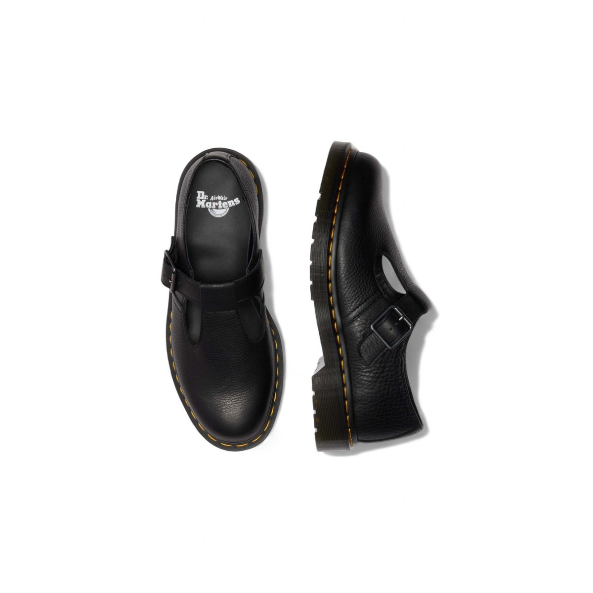 Dr. Martens — Chaussures basses réf. 41408001 en cuir noir femme — vue 3