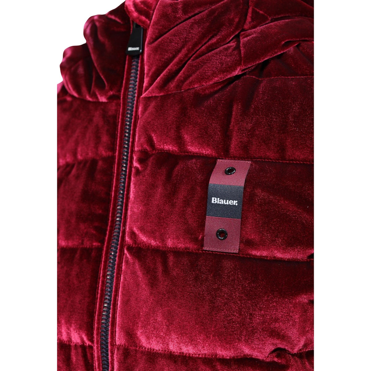 Blauer — Doudoune Velly en velours bordeaux femme — vue 4