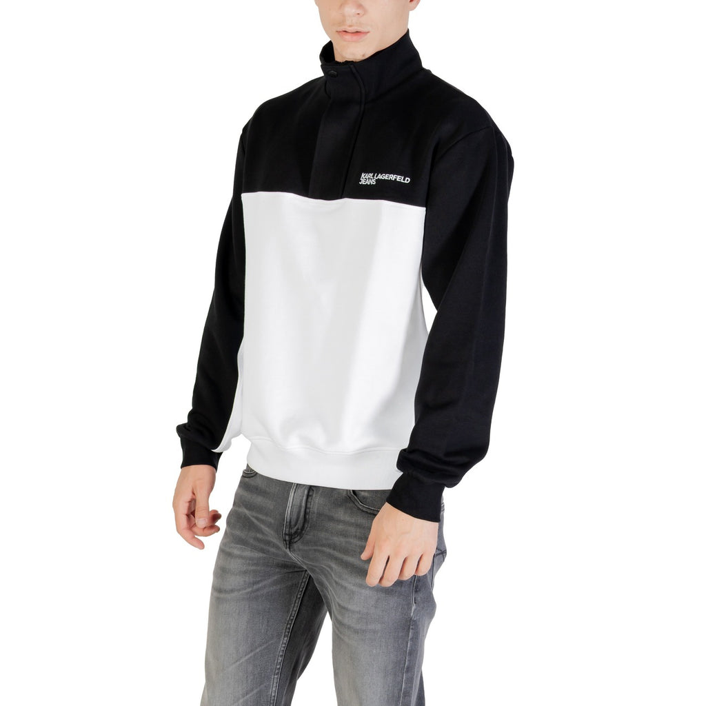 Karl Lagerfeld Jeans — Zwart bedrukt sweatshirt voor heren — afbeelding 4