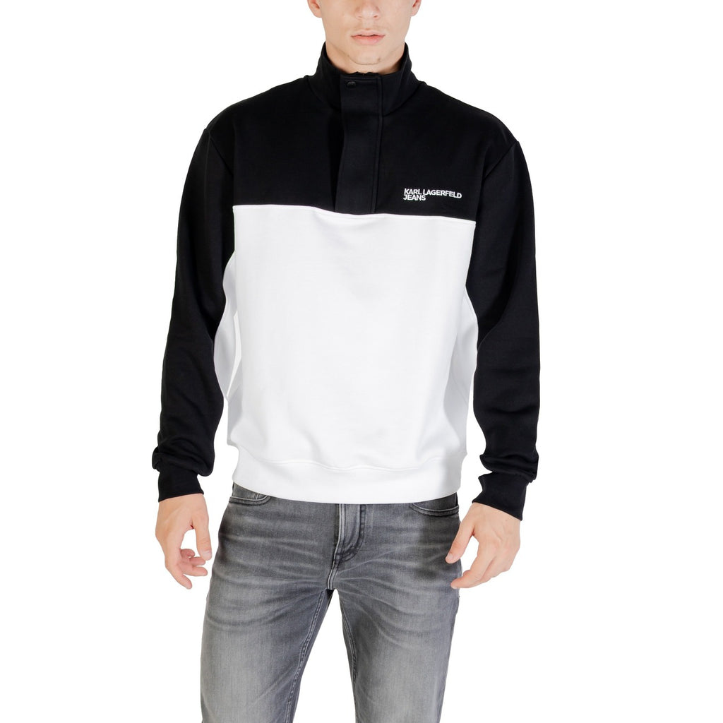 Karl Lagerfeld Jeans — Zwart bedrukt sweatshirt voor heren