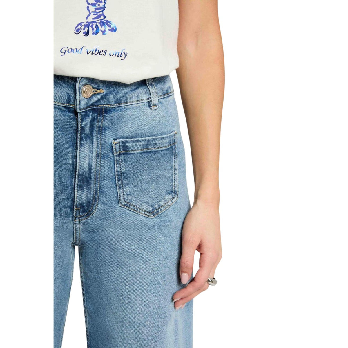 Morgan — Women's light blue jeans — view 4