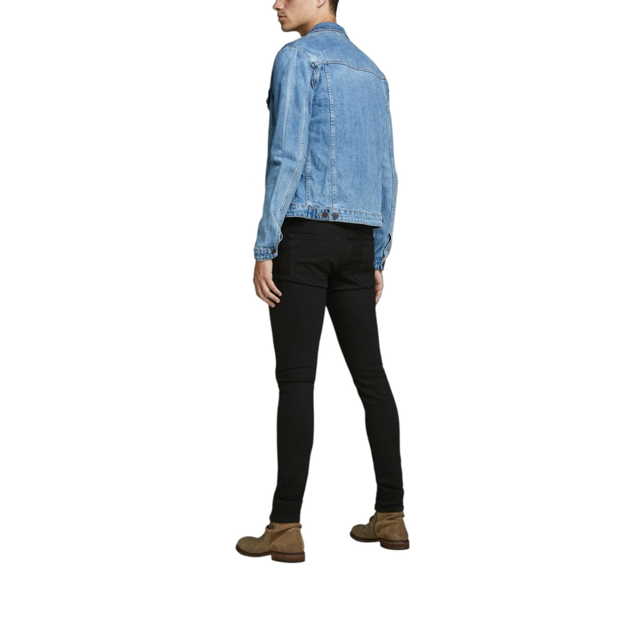 Jack & Jones — Men's black JJILIAM skinny jeans — view 4