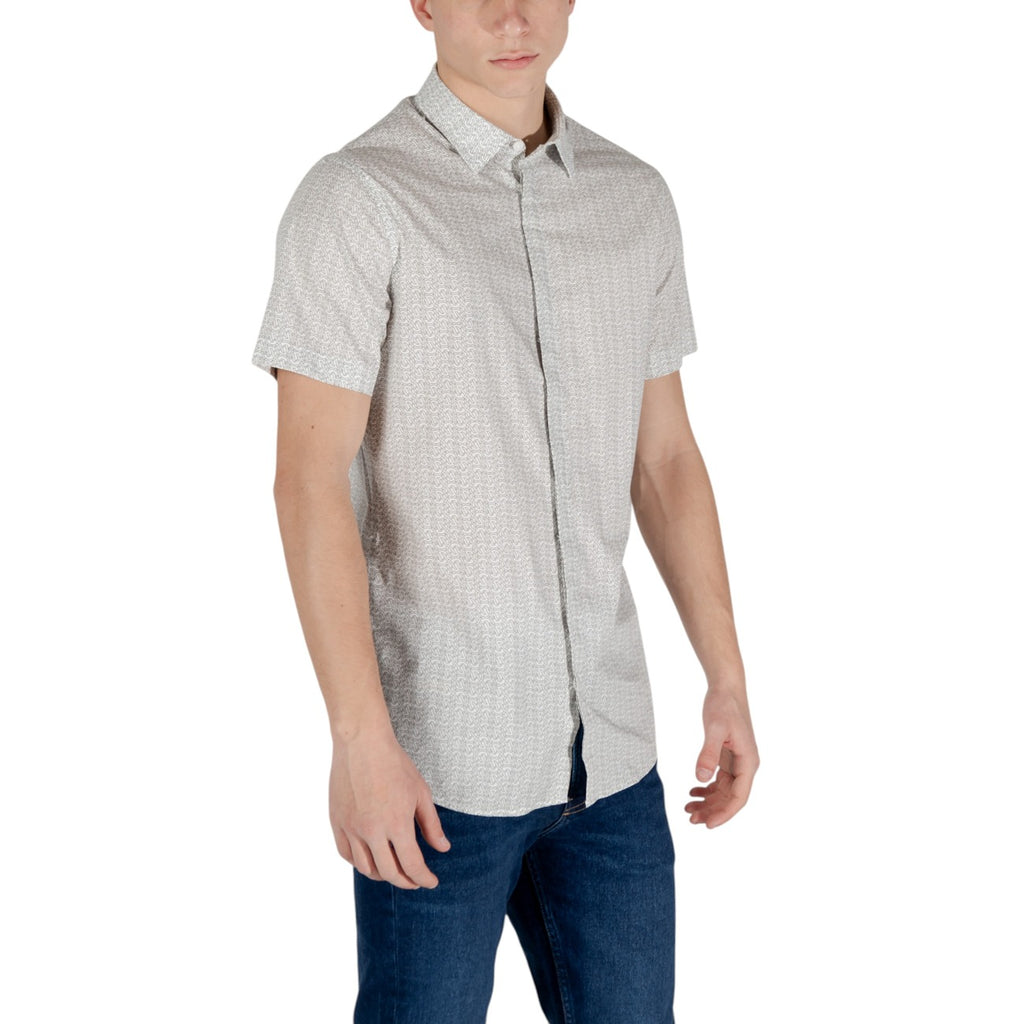 Armani Exchange — Chemise stretch XM000624 beige homme — vue 4