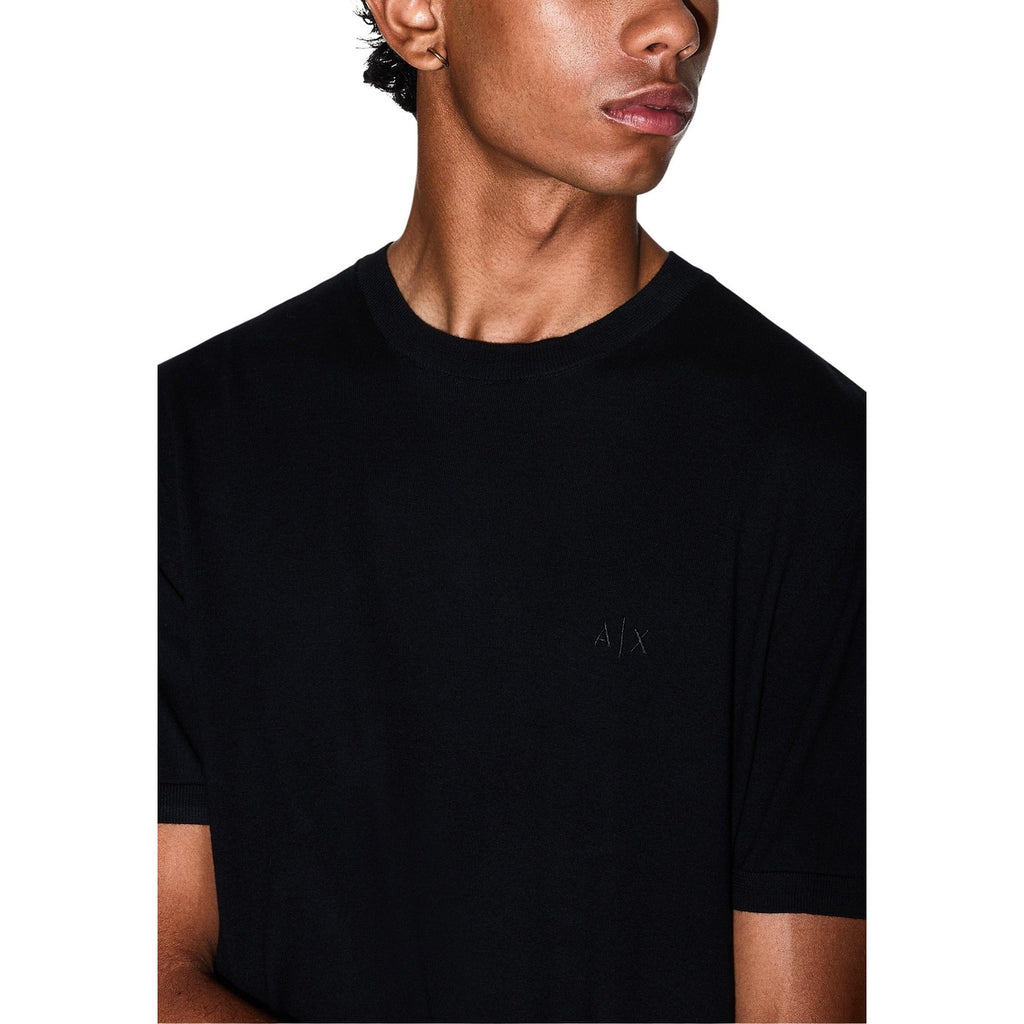 Armani Exchange — T-shirt logo noir homme — vue 3