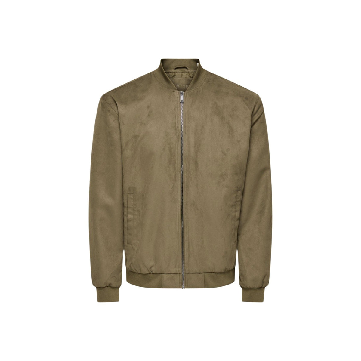 Only & Sons — Bomber Lucas effet daim vert homme — vue 4