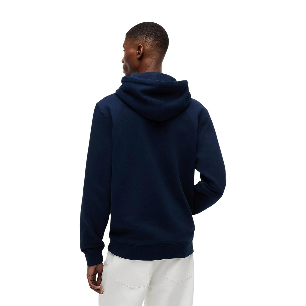 Tommy Jeans — Men's blue hoodie with kangaroo pocket — view 3