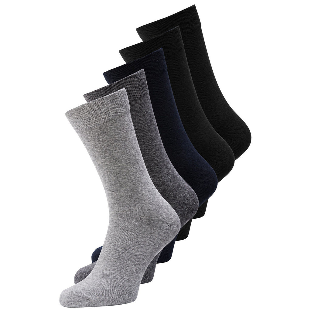 Jack & Jones — Lot de 5 paires de chaussettes gris homme