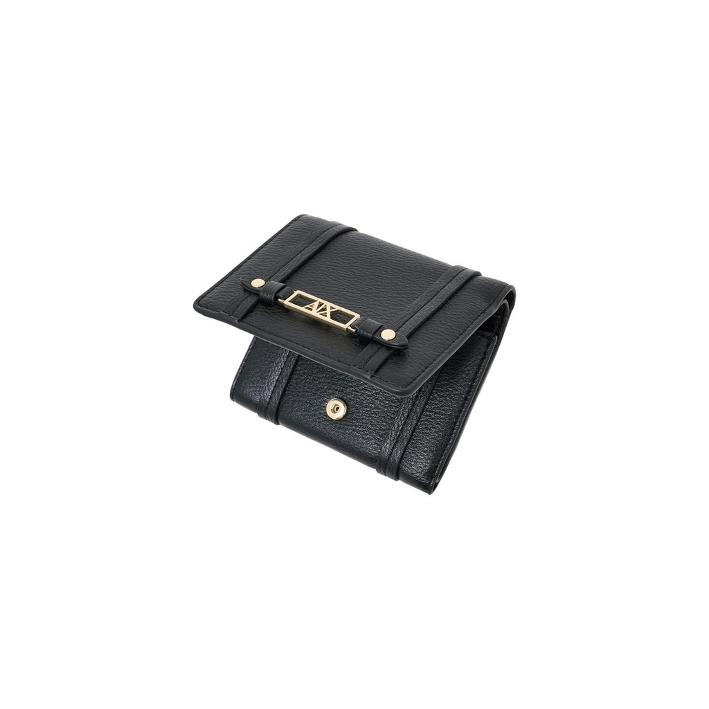 Armani Exchange — Portefeuille compact XW002613 noir femme — vue 3