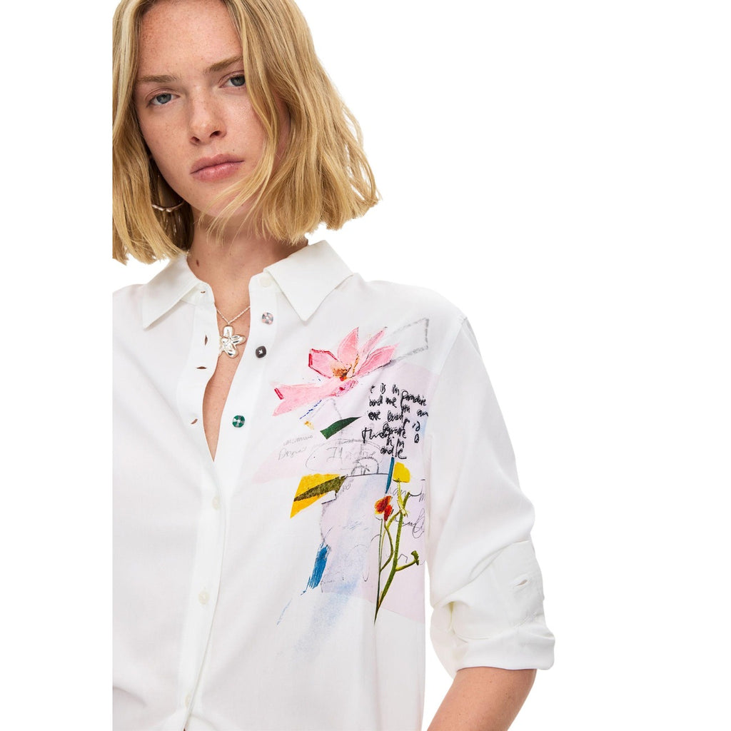 Desigual — Hemd Tamesis weiß für Damen — Ansicht 4