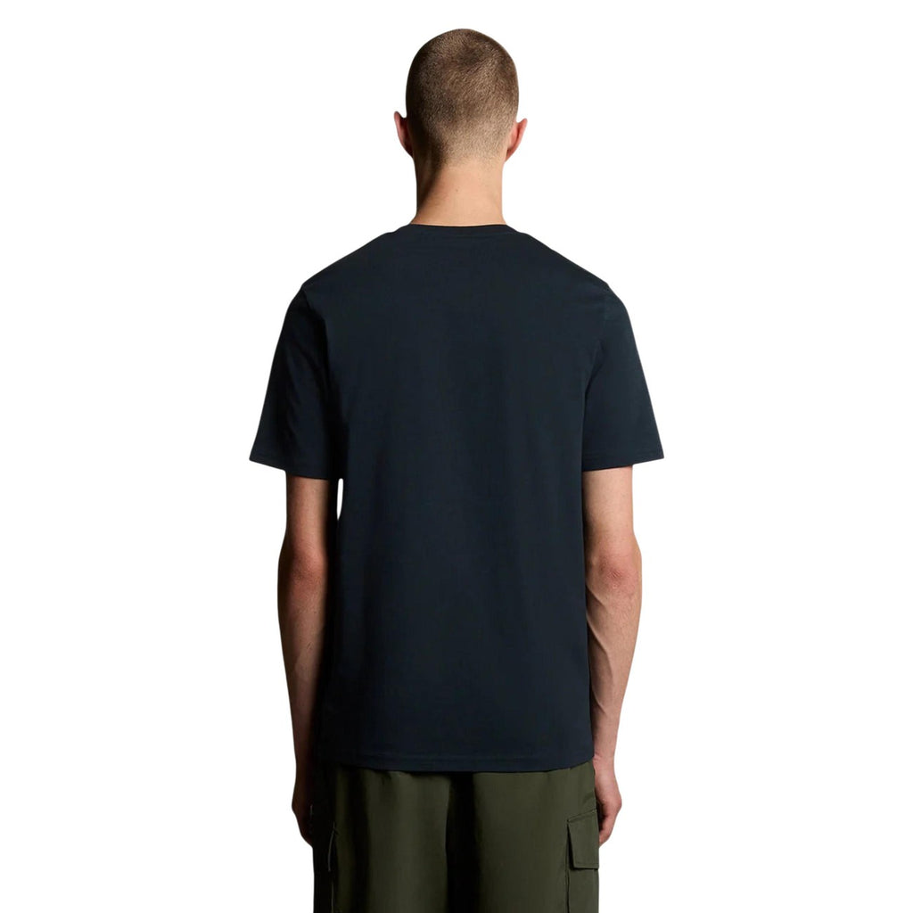 Lyle & Scott — Blaues Baumwoll-T-Shirt für Herren — Ansicht 3