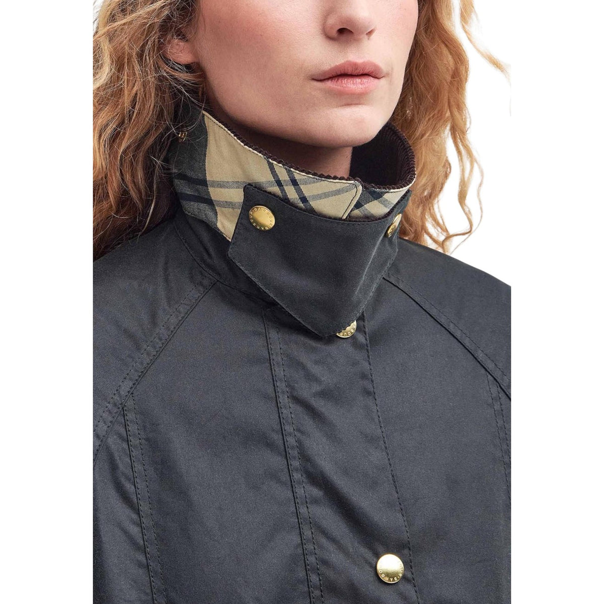 Barbour — Bruine Modern Beadnell gewaxte damesjas — afbeelding 3