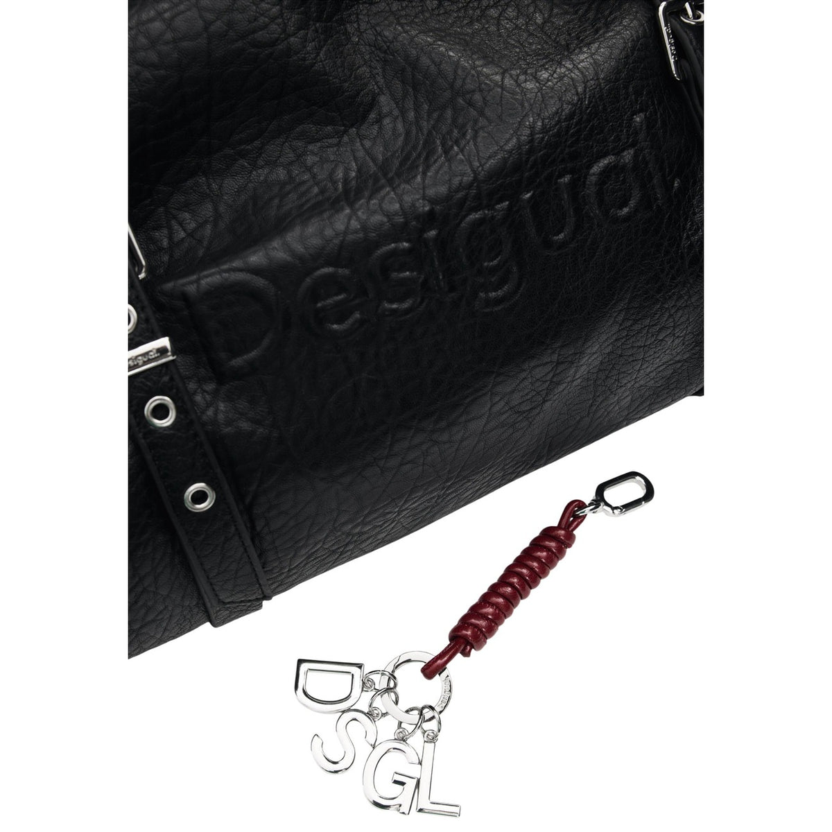 Desigual — Damentasche Half Logo Lanuza schwarz — Ansicht 5
