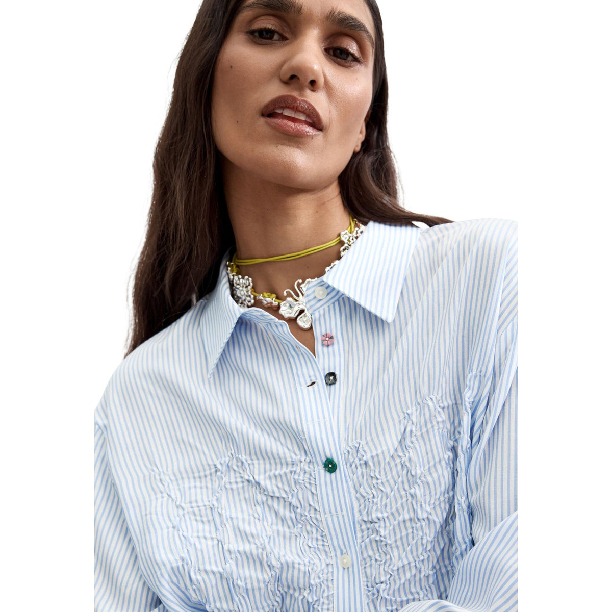 Desigual — Lichtblauw dameshemd Danubio — afbeelding 3