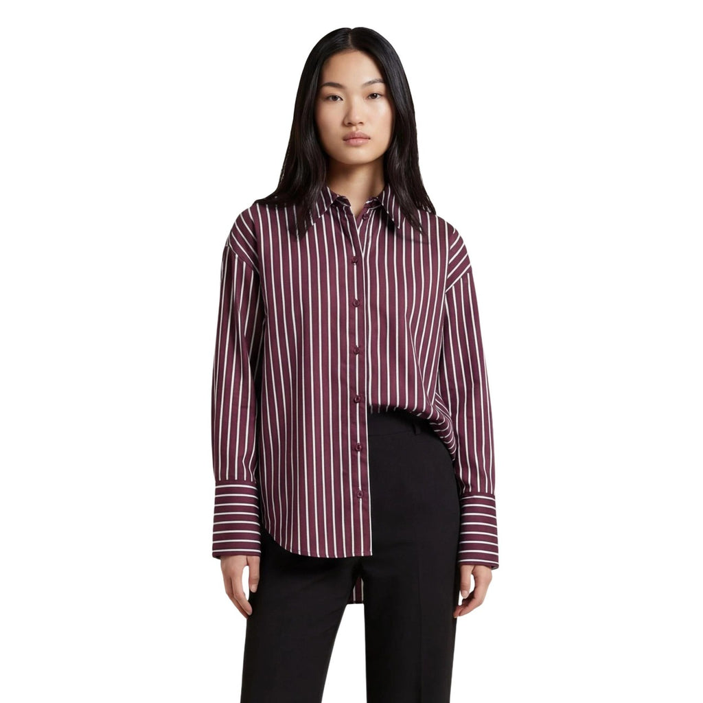 Jacqueline de Yong — Women's 15380444 burgundy round neck shirt — view 3