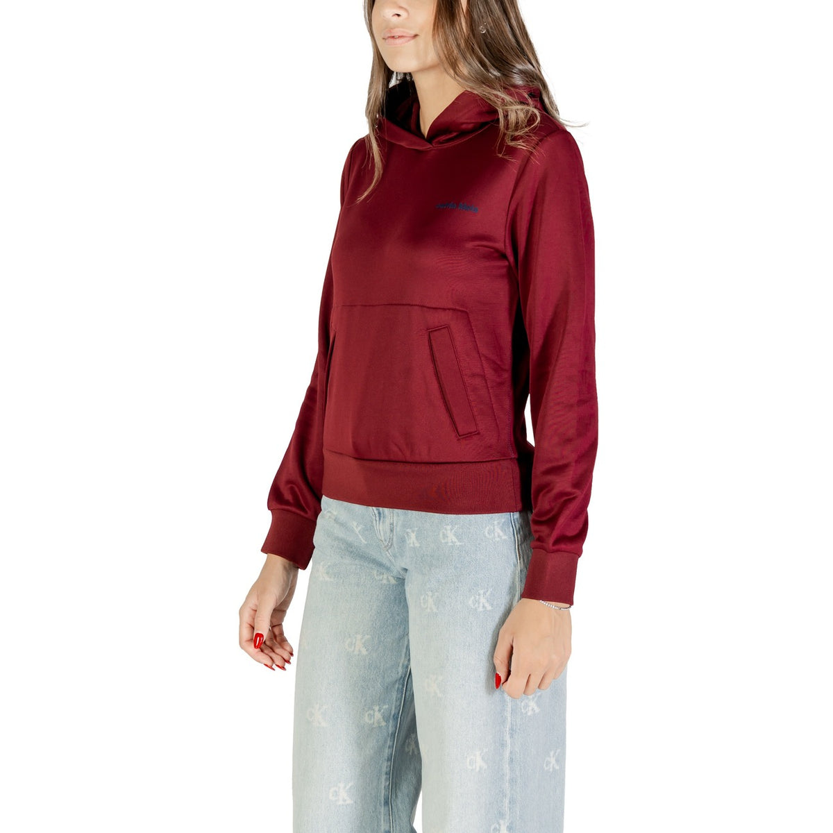 Calvin Klein — T-shirt bordeauxrood ref. LV144C223G voor dames — afbeelding 4