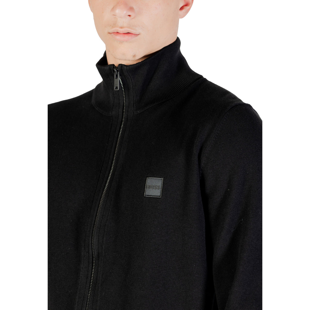 BOSS — Veste maille zippée Kanozip_S noire homme — vue 5