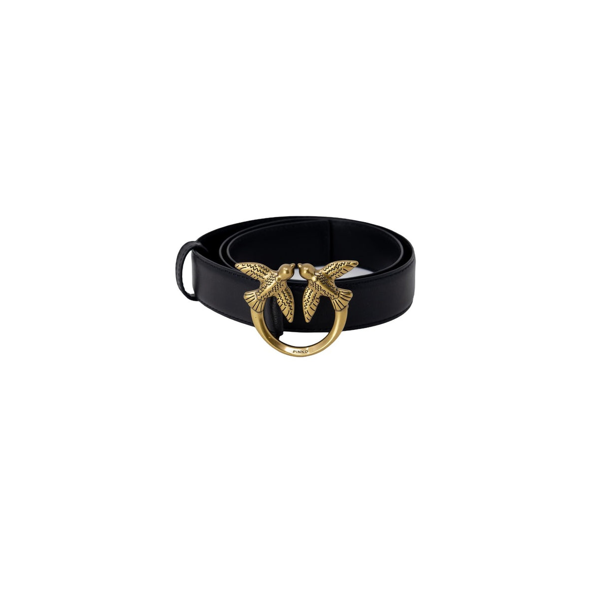 Pinko — Ceinture 100125 A0f1 en cuir noir femme — vue 2