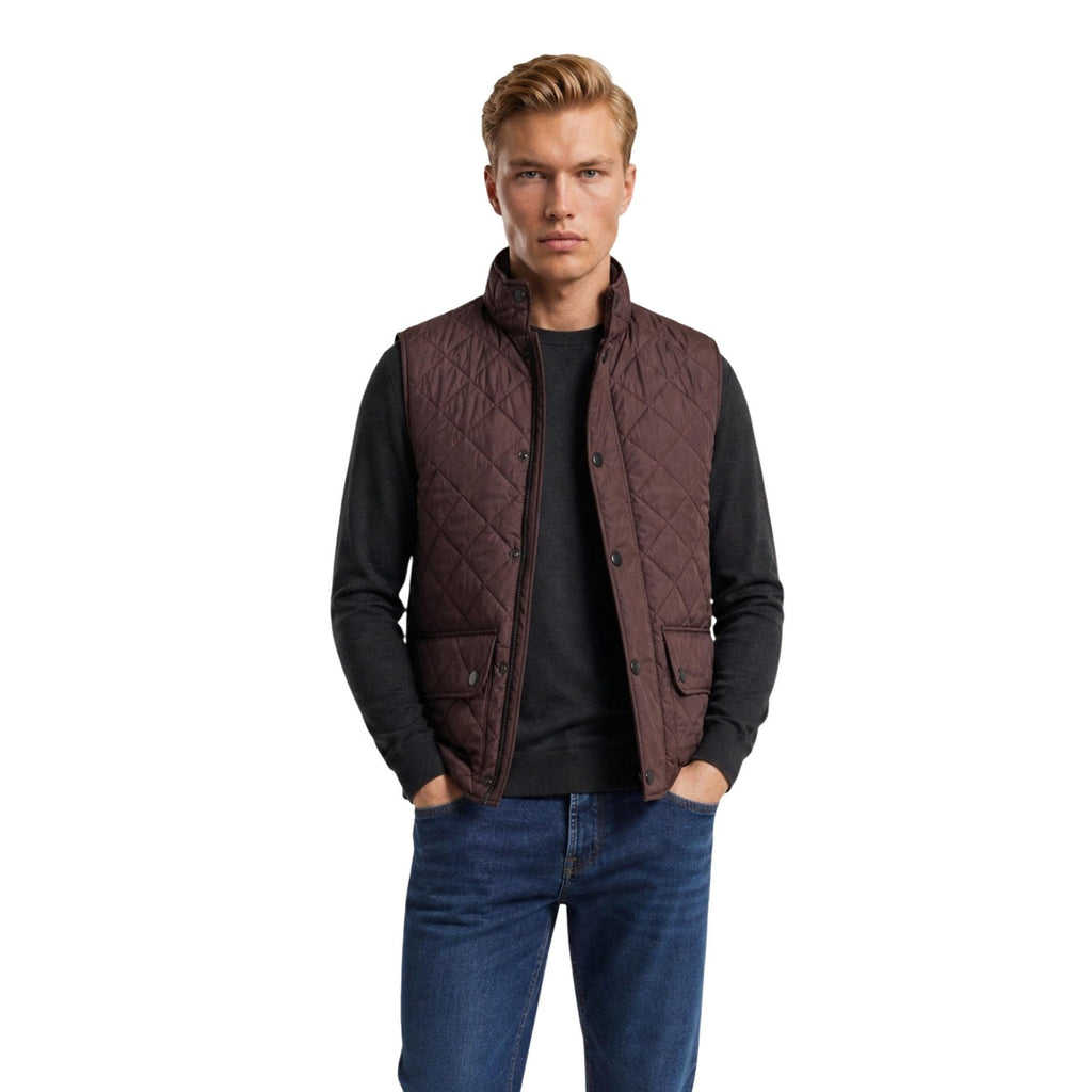 Barbour — Bruine gewatteerde New Lowerdale herenbodywarmer