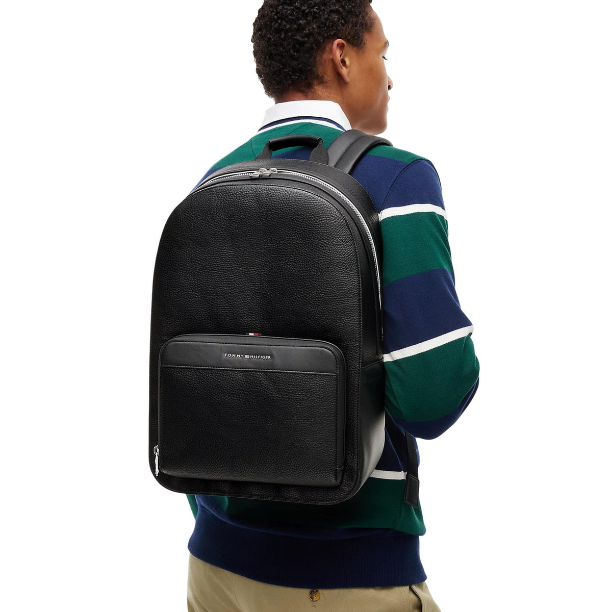 Tommy Hilfiger — Sac à dos Central Dome noir homme — vue 2
