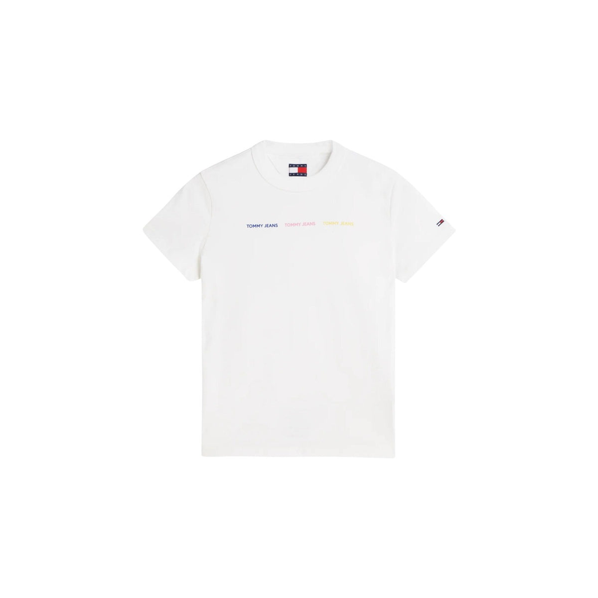 Tommy Jeans — Women’s white organic cotton T-shirt — view 5