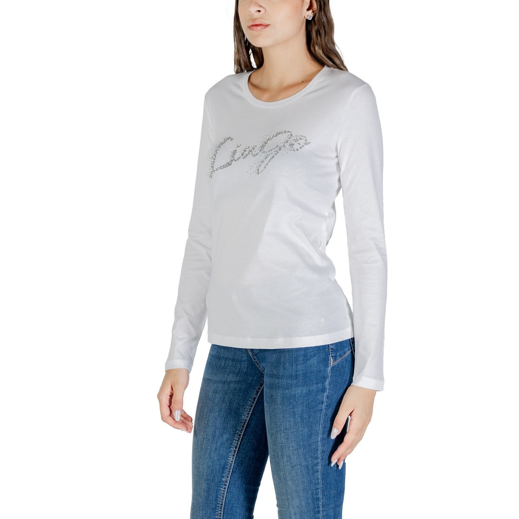 Liu Jo — T-shirt manches longues blanc femme UF5283 — vue 4