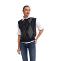 Only — Gilet en maille ONLRHOMBUS bleu femme