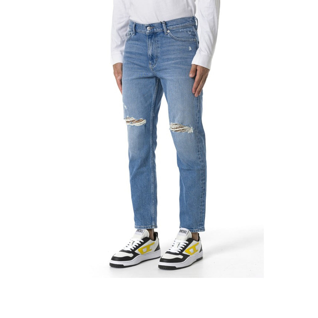 Tommy Jeans — Jean bleu en coton stretch B_44834 homme — vue 4