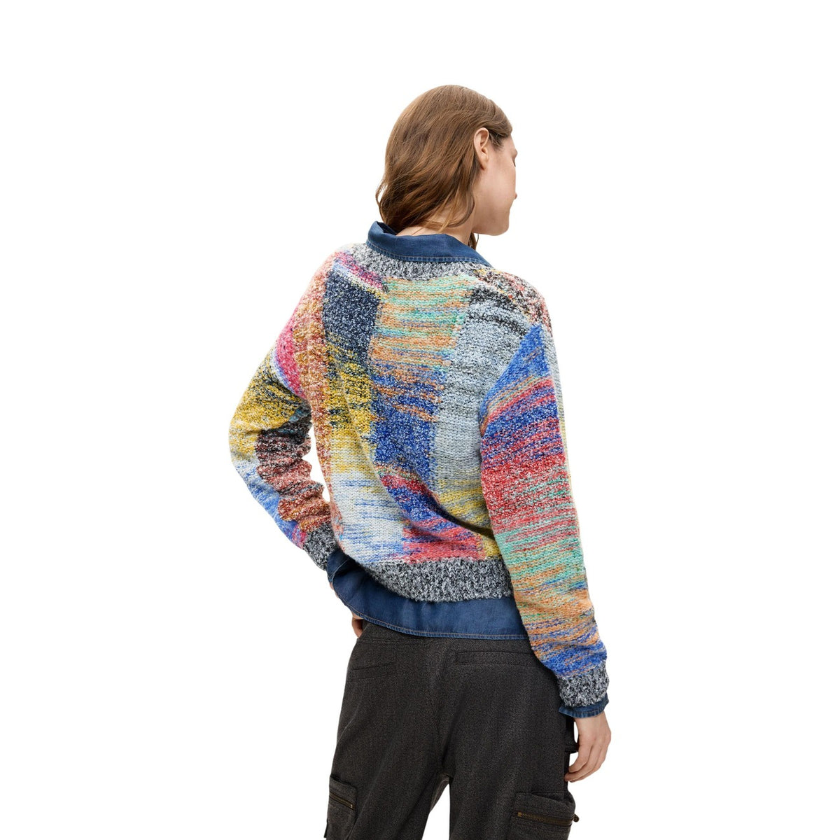 Desigual — Women’s red Earth Texture sweater — view 4