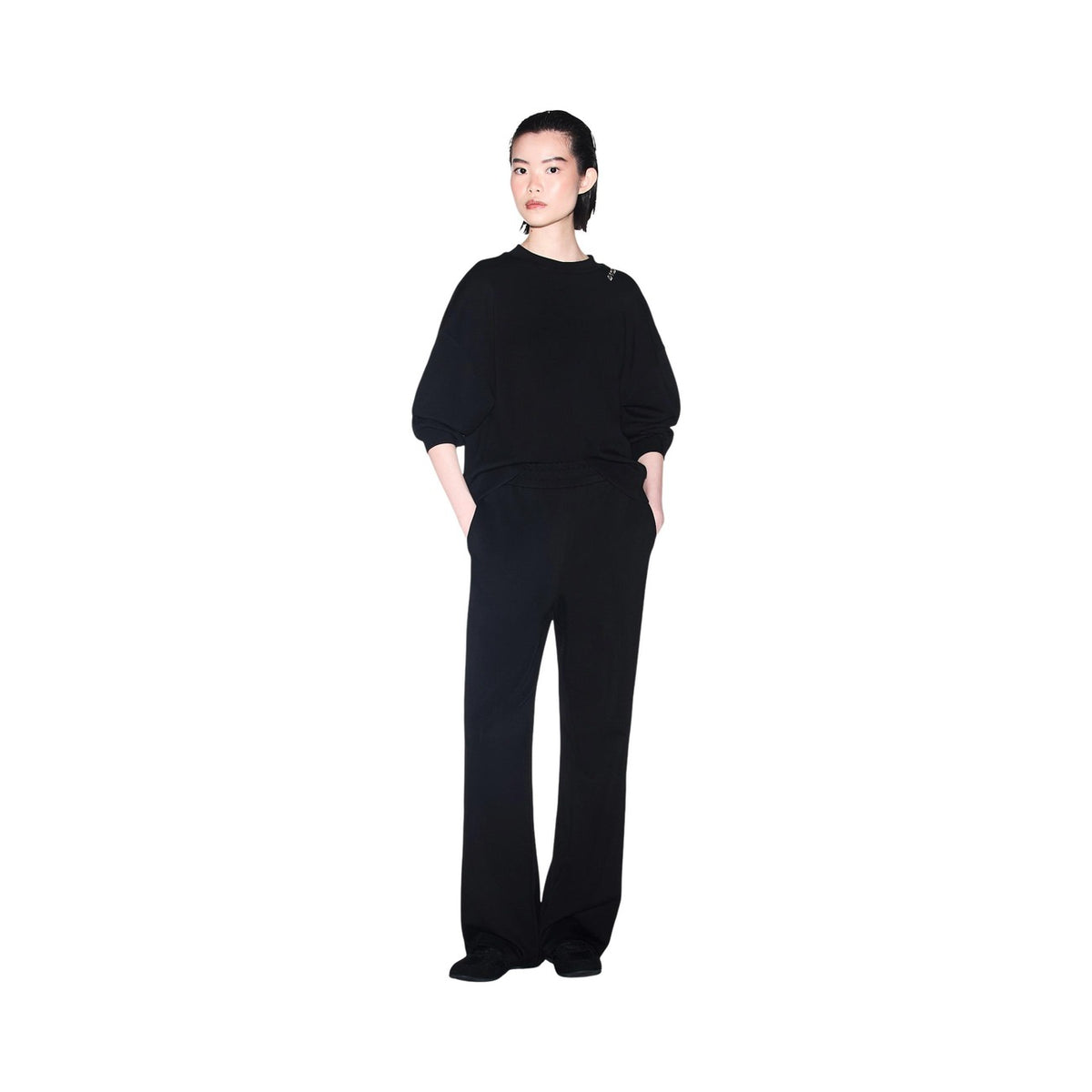 Armani Exchange — Pantalon stretch noir femme — vue 3