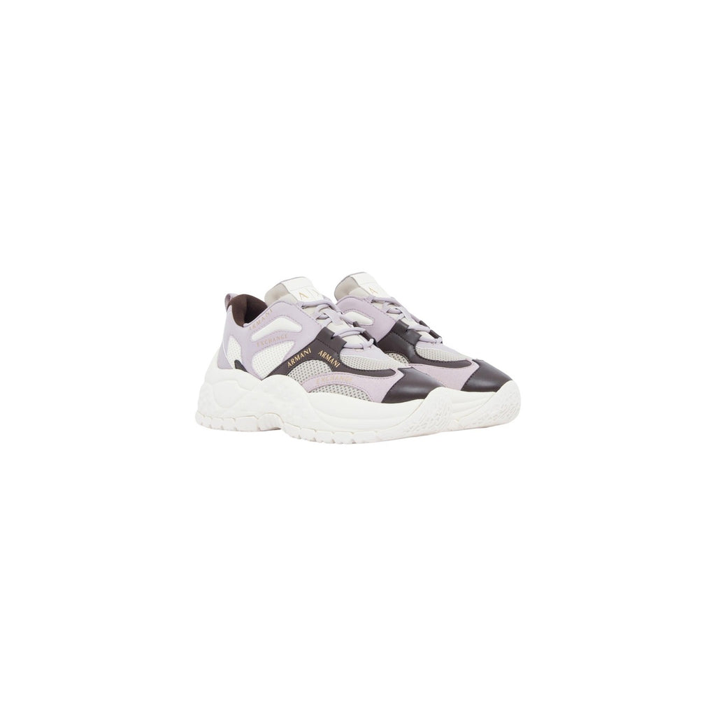 Armani Exchange — Lage geometrische sneakers voor dames in het lila — afbeelding 5