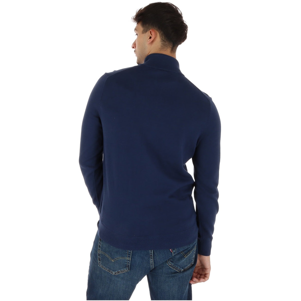 Timberland — Cardigan réf. TBC0YHAX col montant bleu homme — vue 2