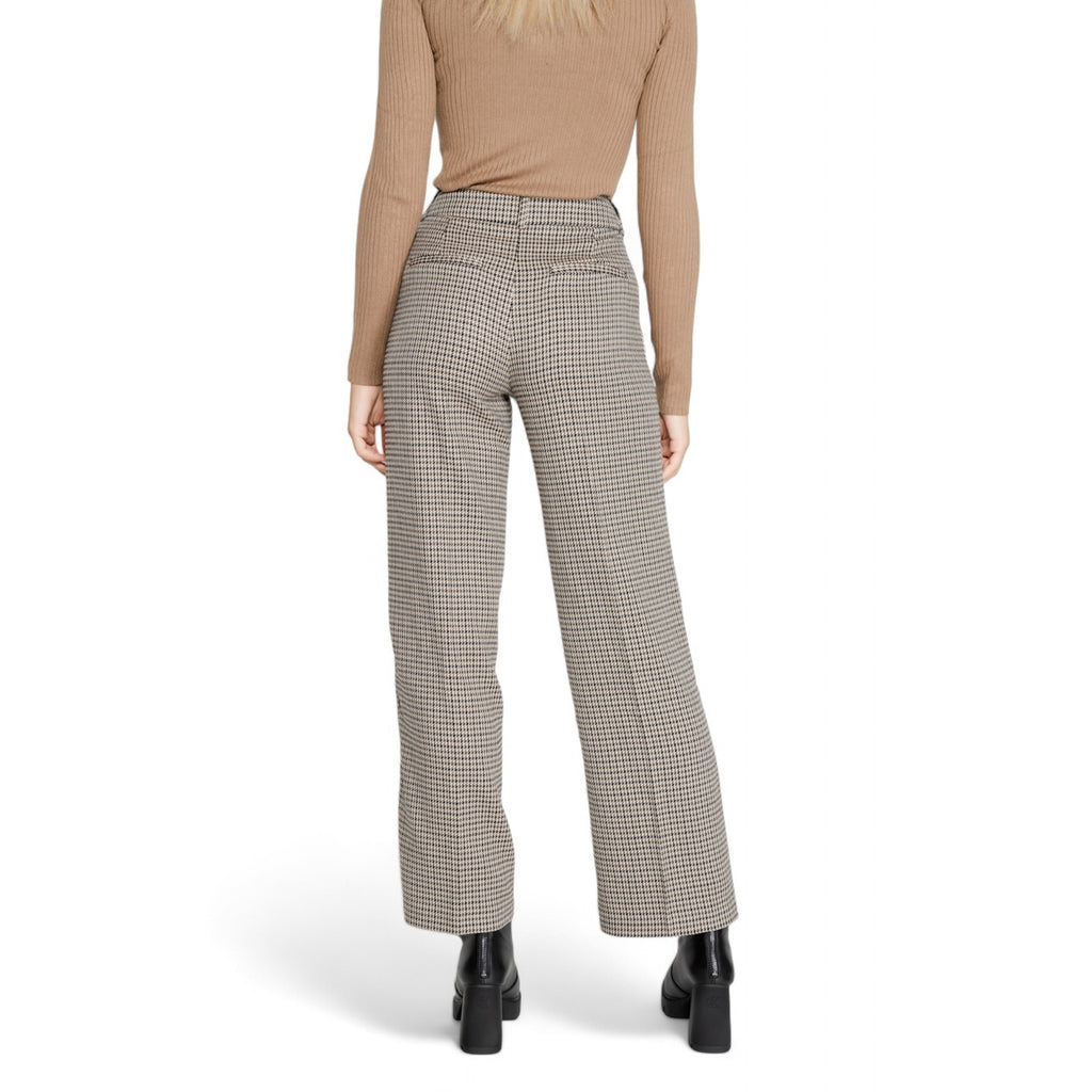 Only — Women’s beige checked pants — view 2