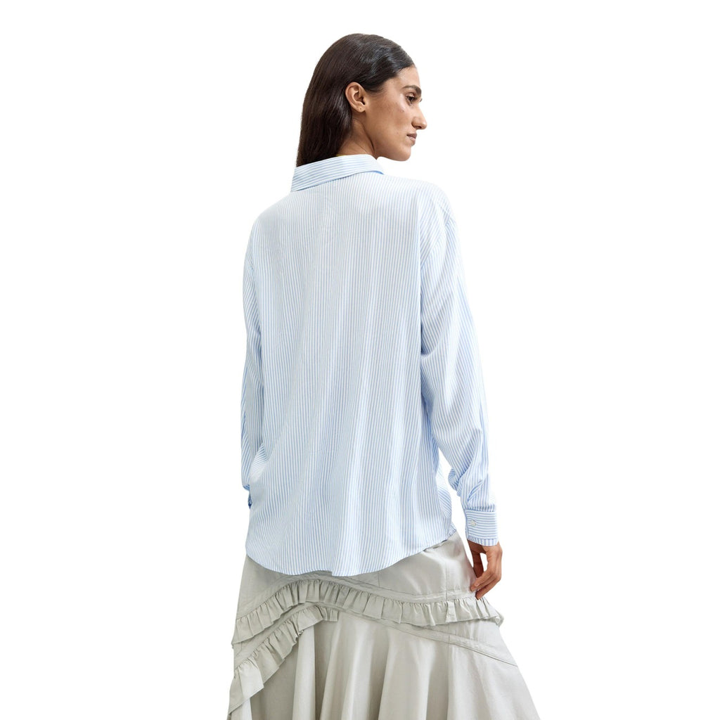 Desigual — Lichtblauw dameshemd Danubio — afbeelding 4