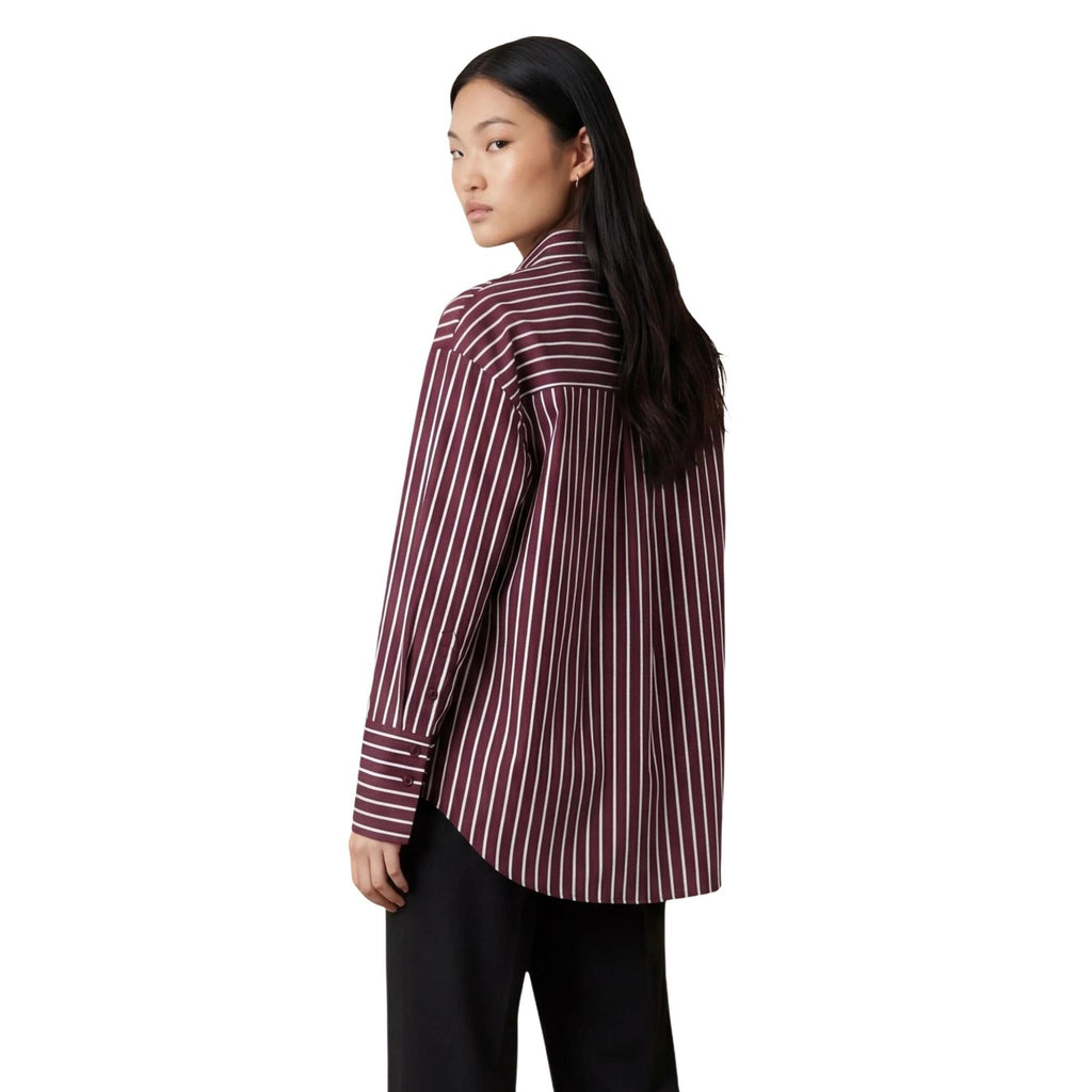 Jacqueline de Yong — Women's 15380444 burgundy round neck shirt — view 4