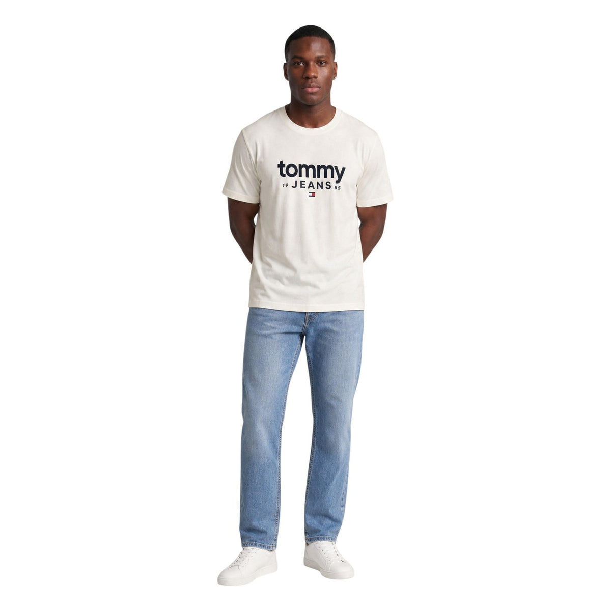 Tommy Jeans — Men’s white organic cotton t-shirt — view 4