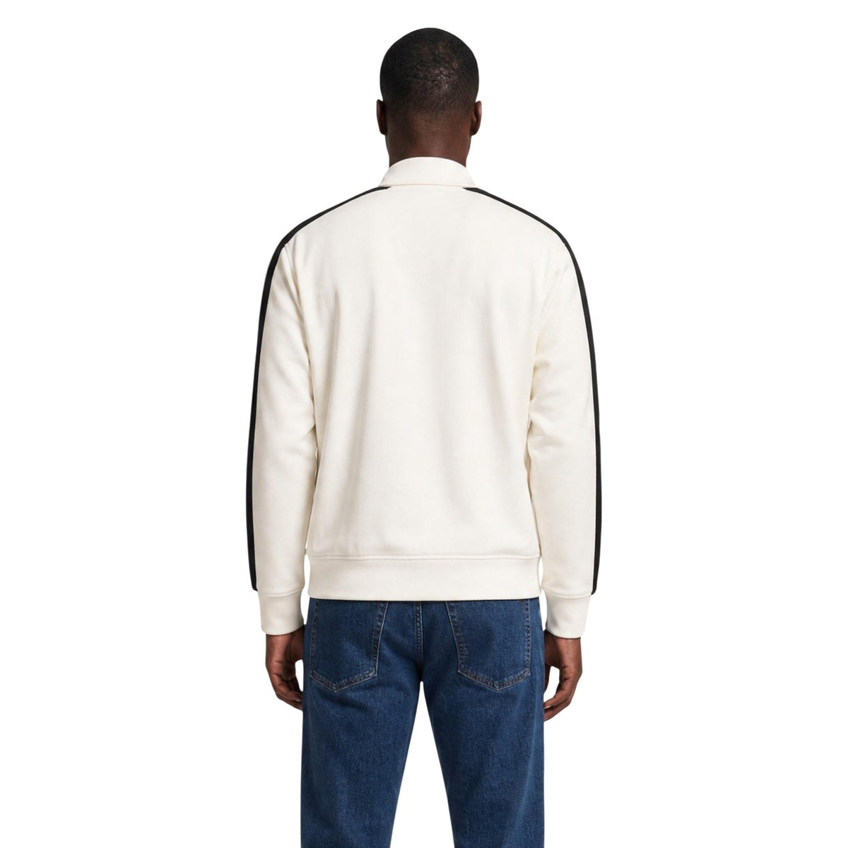 Armani Exchange — Sweat coton stretch blanc homme — vue 4