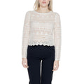 Jacqueline de Yong — Pull 15287384 col rond beige femme