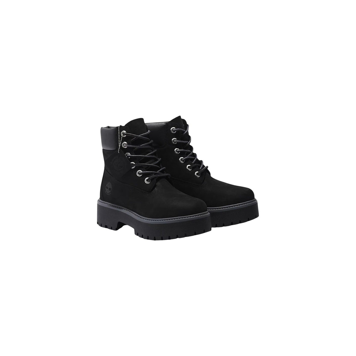 Timberland — Bottes Stone Street imperméables en cuir noir femme — vue 4