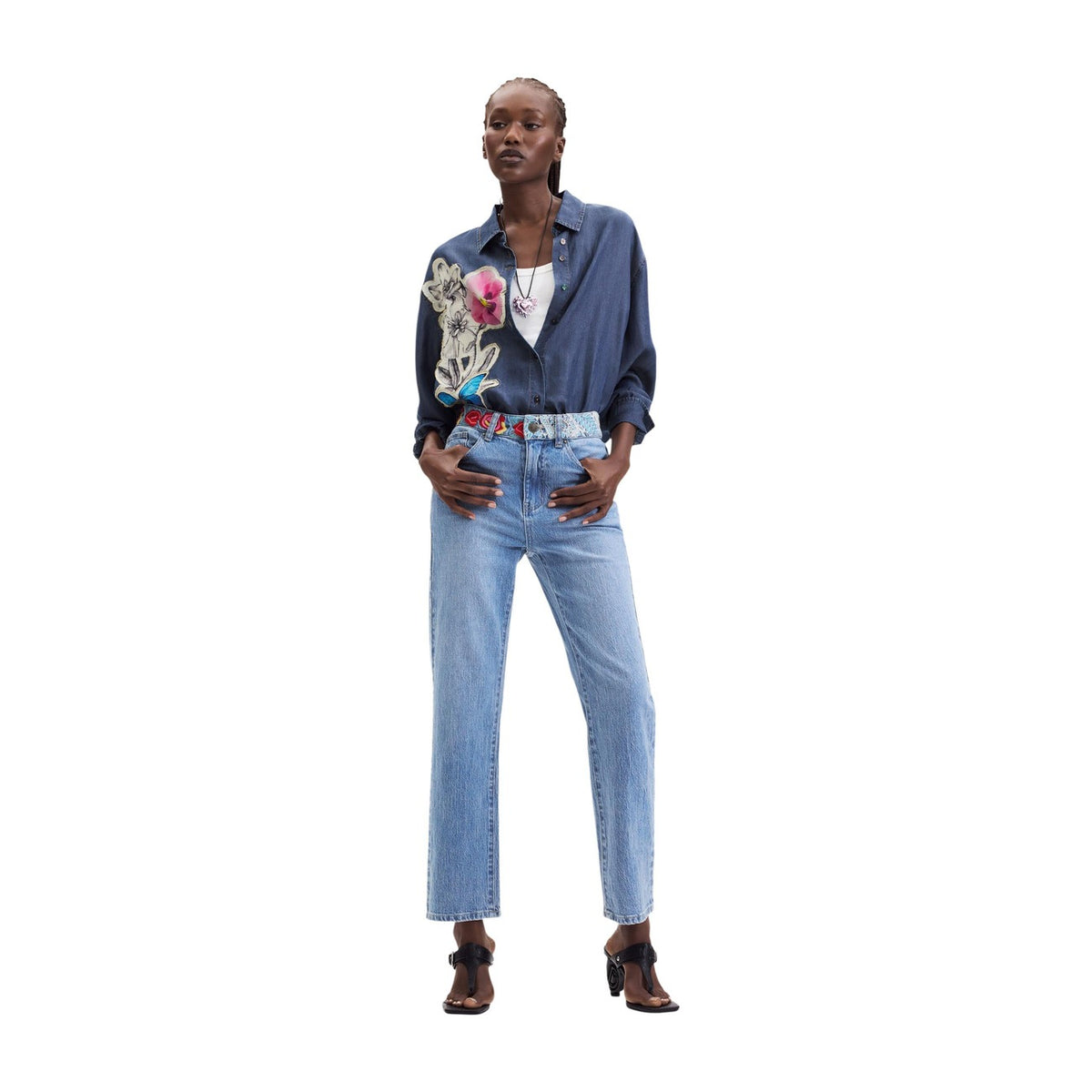 Desigual — Women’s Blue Woodstock Denim Jeans — view 2