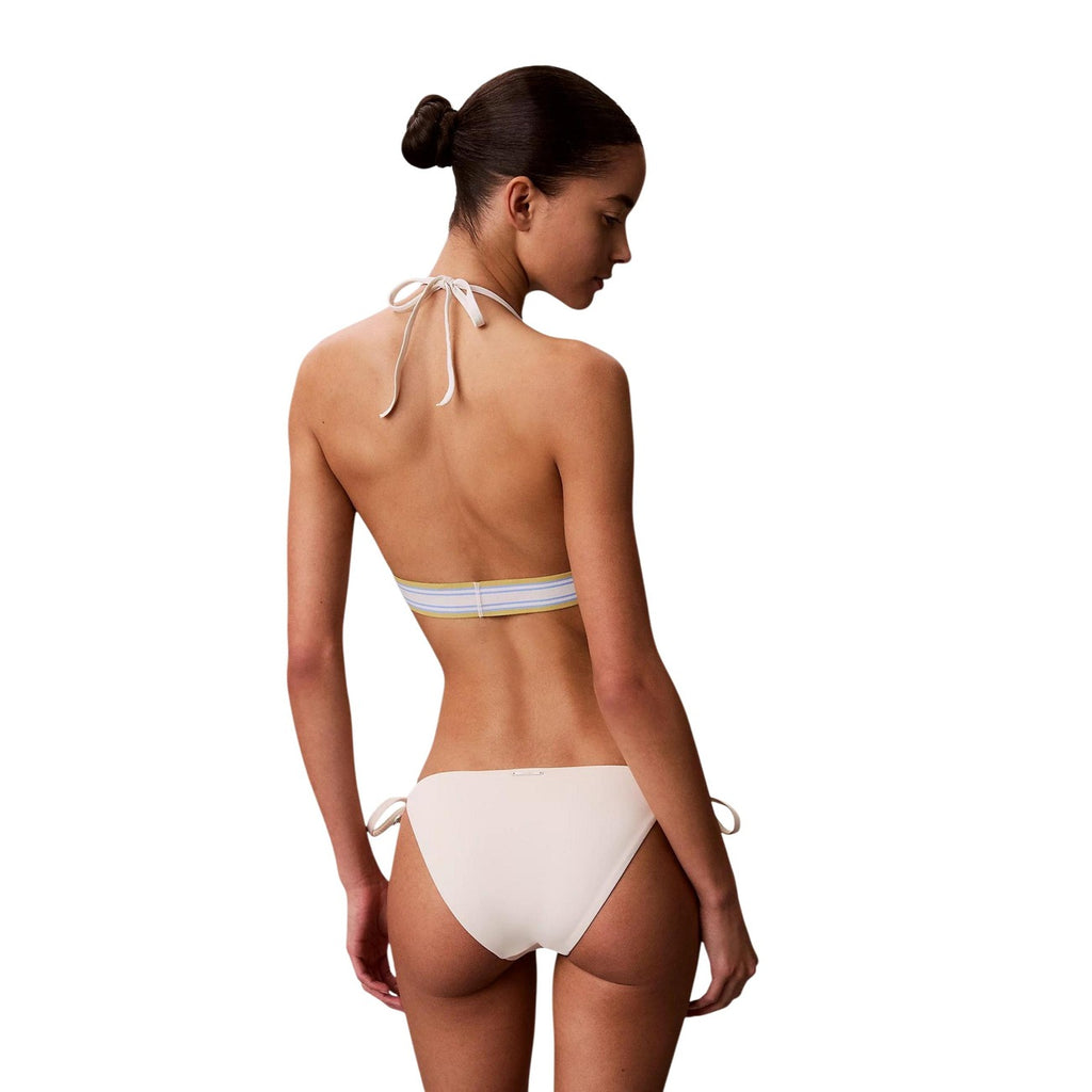 Calvin Klein Jeans — Witte HALTER TRIANGLE-bikinitop voor dames — afbeelding 5