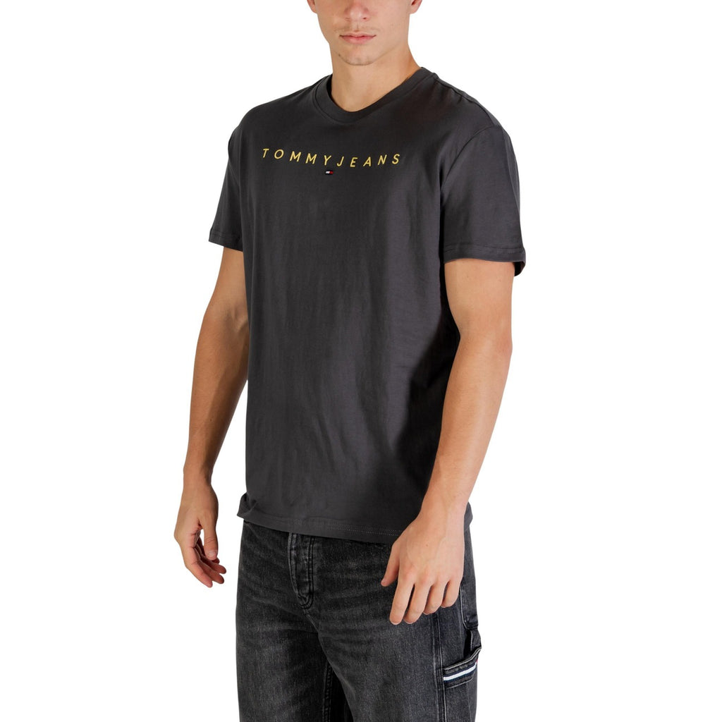 Tommy Jeans — Men’s gray organic cotton t-shirt — view 2