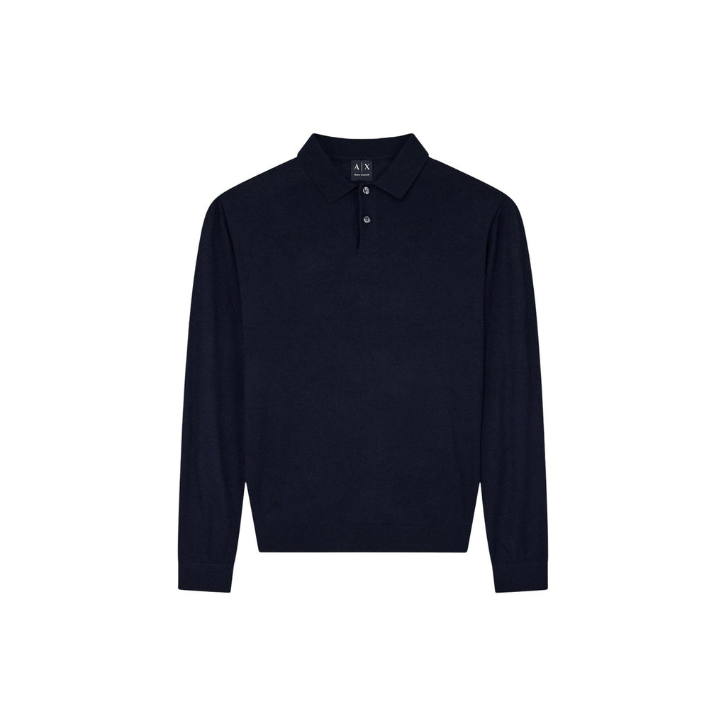 Armani Exchange — Pull lyocell mélangé bleu homme — vue 2