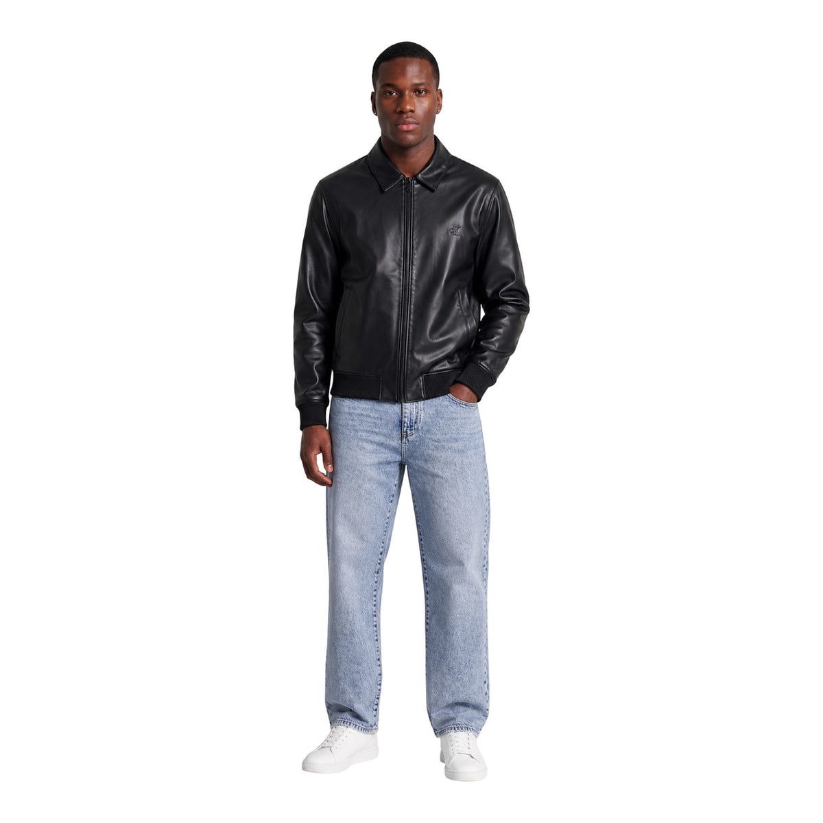 Calvin Klein Jeans — Veste noire col classique homme — vue 3