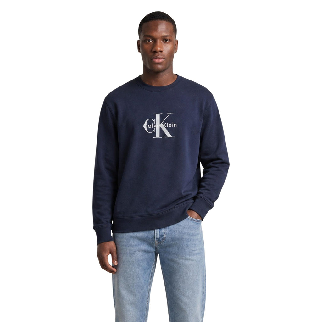 Calvin Klein Jeans — Blauw sweatshirt met print voor heren