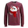 Jack & Jones — Bordeauxrode bedrukte herensweater