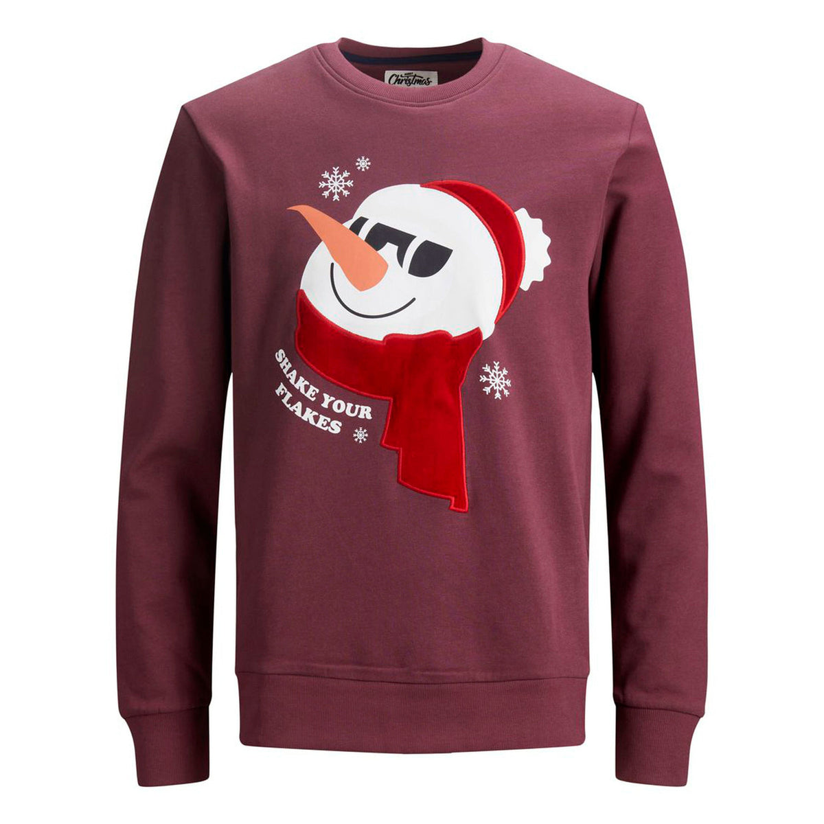 Jack & Jones — Men’s burgundy printed sweatshirt